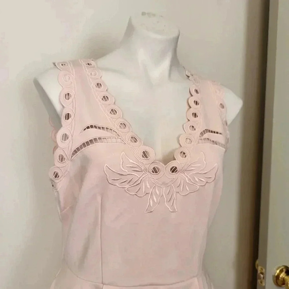 Ted Baker EMALISE Embroidered Skater Eyelet Lace Cutout Babydoll Dress(4)USA(10) - Picture 9 of 16